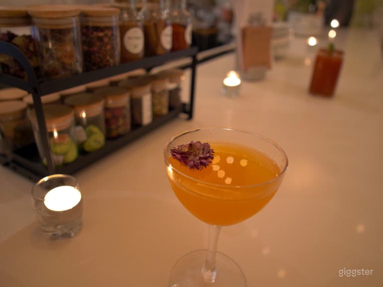  Fully functional mixology bar with small cold food station 