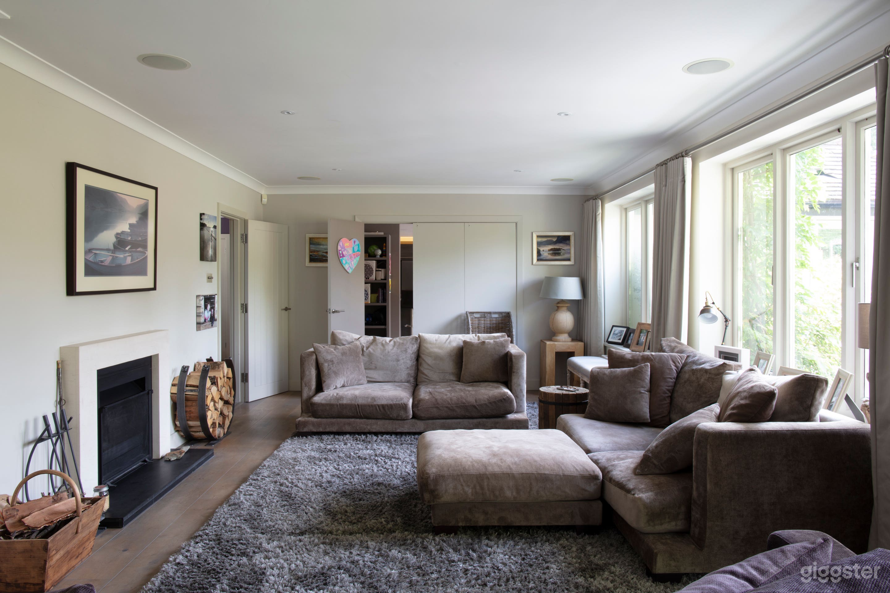 Modern Home with Pool and Outdoor Fireplace Photo 1