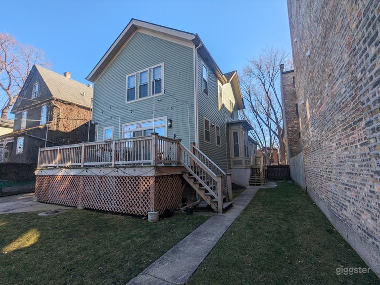  House is situated on a Chicago double lot allowing for a large yard for set-up needs.  