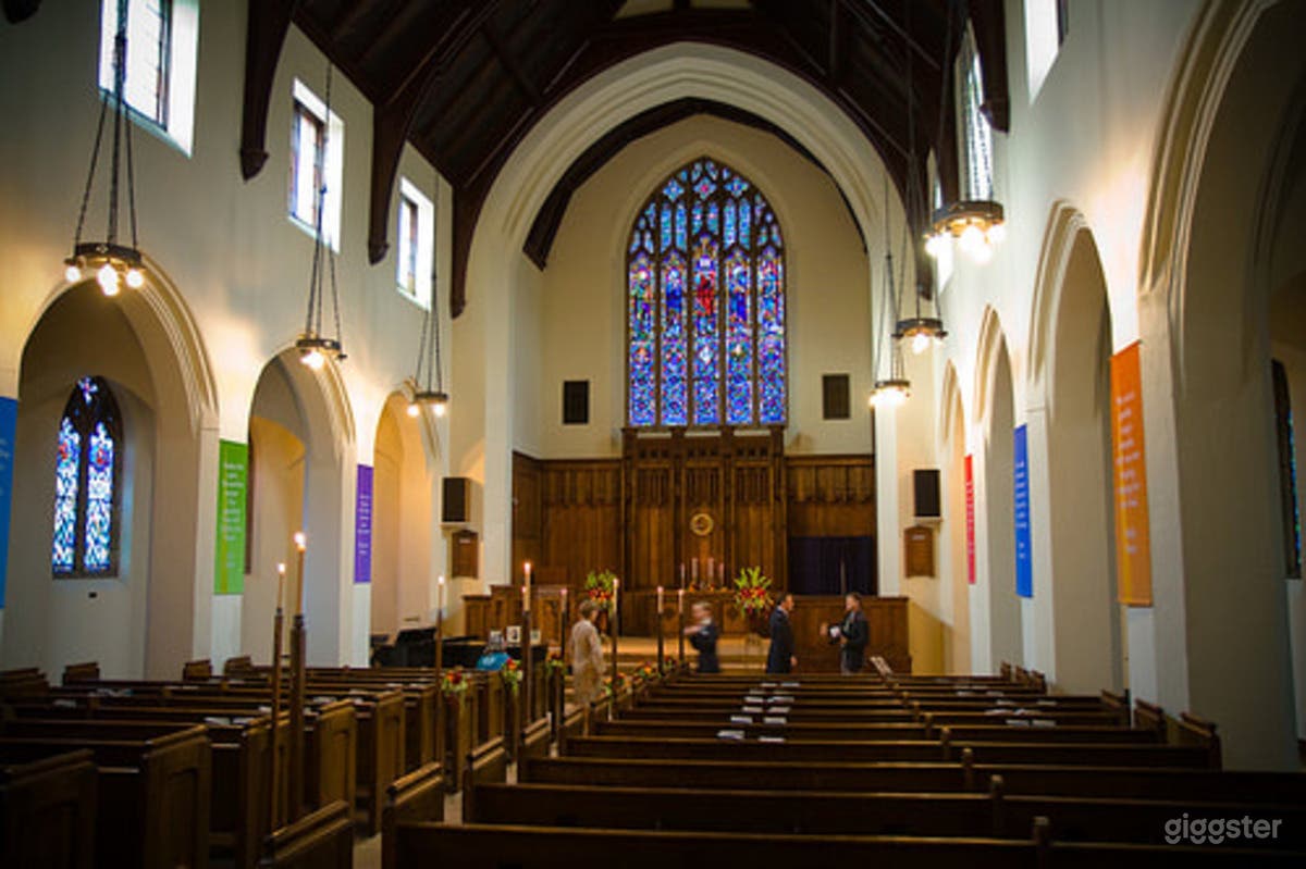 Classic Church with Stained Glass Windows Photo 4