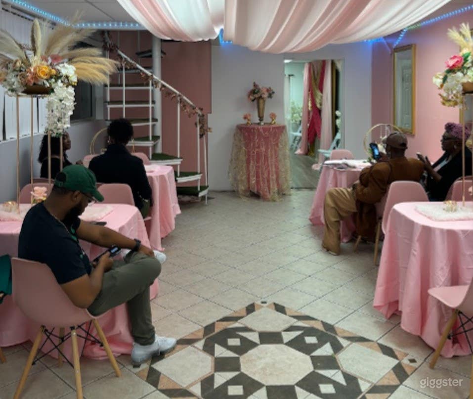 Charming Pink Event Space in Historic Fashion Aven Photo 1