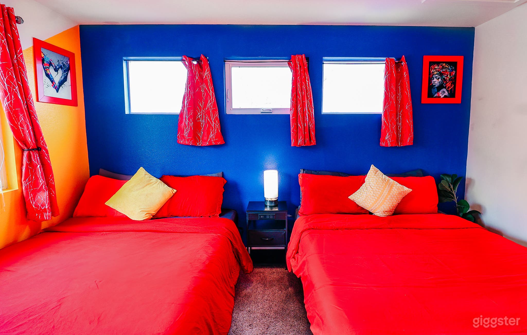 Sleep in color harmony. Vibrant hues and cozy comfort blend seamlessly in our dreamy bedroom retreat. Drift into a world of serenity and style.  #ColorfulDreamscape #BedroomBliss