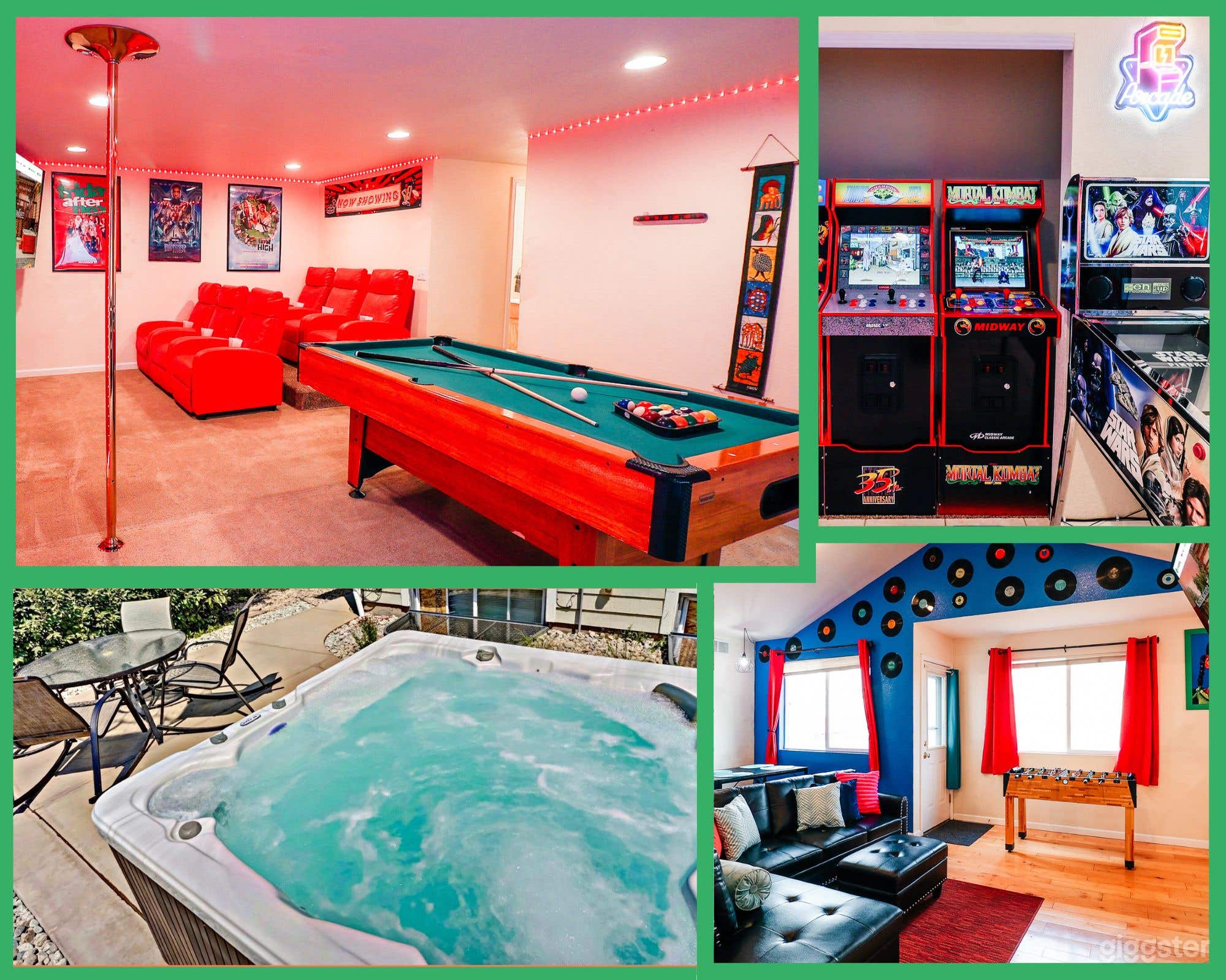 Unwind in Style: A sneak peek into the ultimate relaxation hub. From hot tub serenity to billiard thrills, our space is designed for unforgettable moments.  #LuxuryRetreat #ChillZone