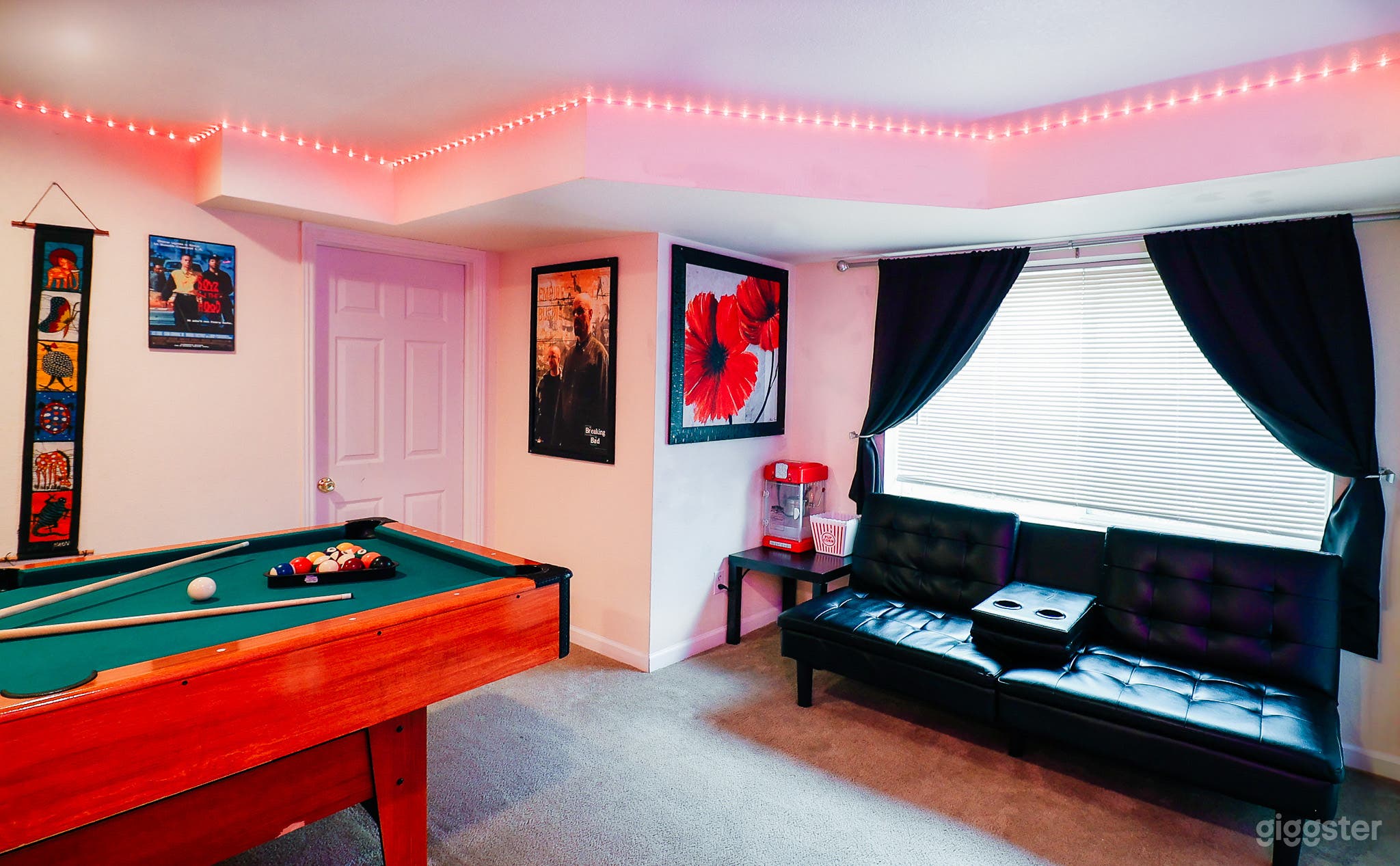 Where cues meet comfort, and popcorn adds the perfect pop to your play. Billiards, blissful seating, and a taste of movie magic – your ultimate entertainment zone. ️ #BilliardsAndChill #HomeEntertainment