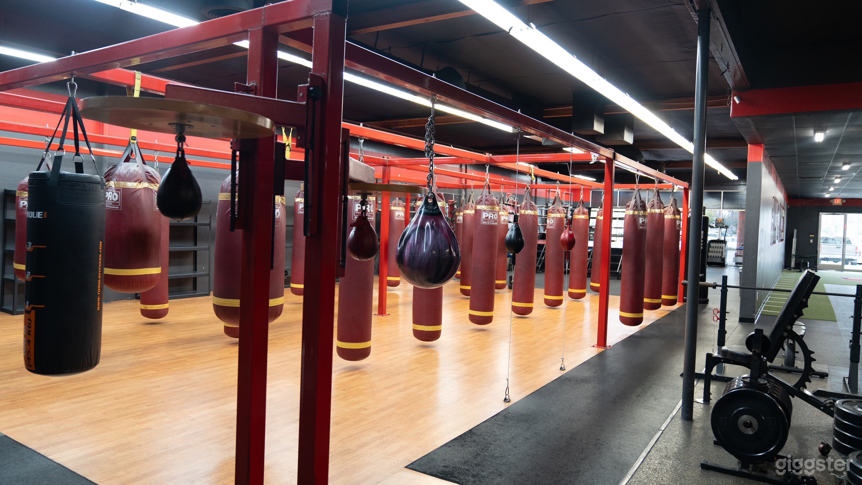 Heavy bags and weight room