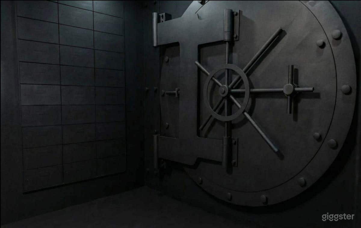 Industrial Bank Vault Door Studio with Cinematic Edge Photo 2