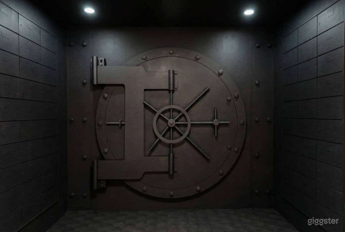 Industrial Bank Vault Door Studio with Cinematic Edge Photo 1