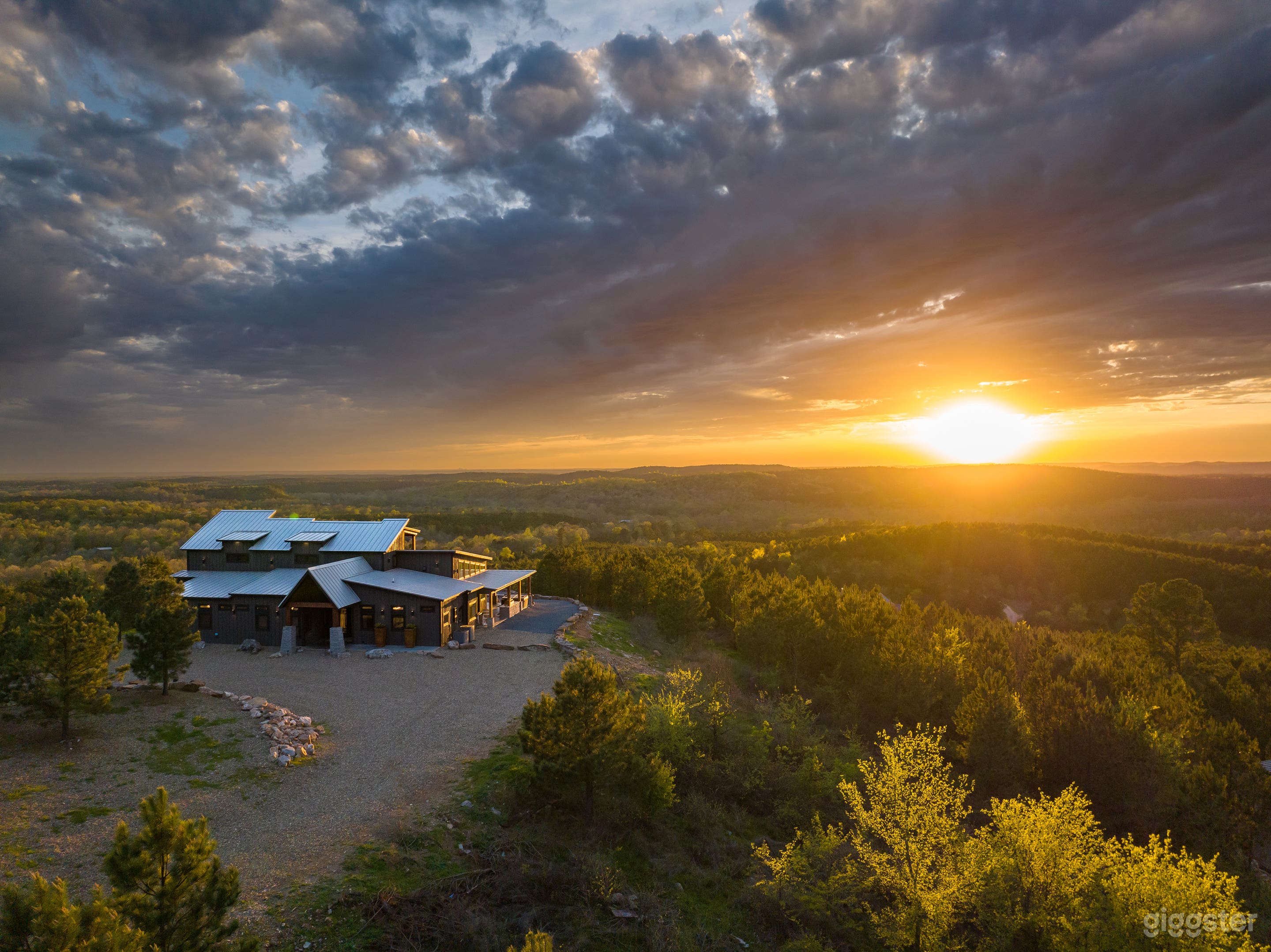 Aerial view of our epic sunset views from Restoration Point