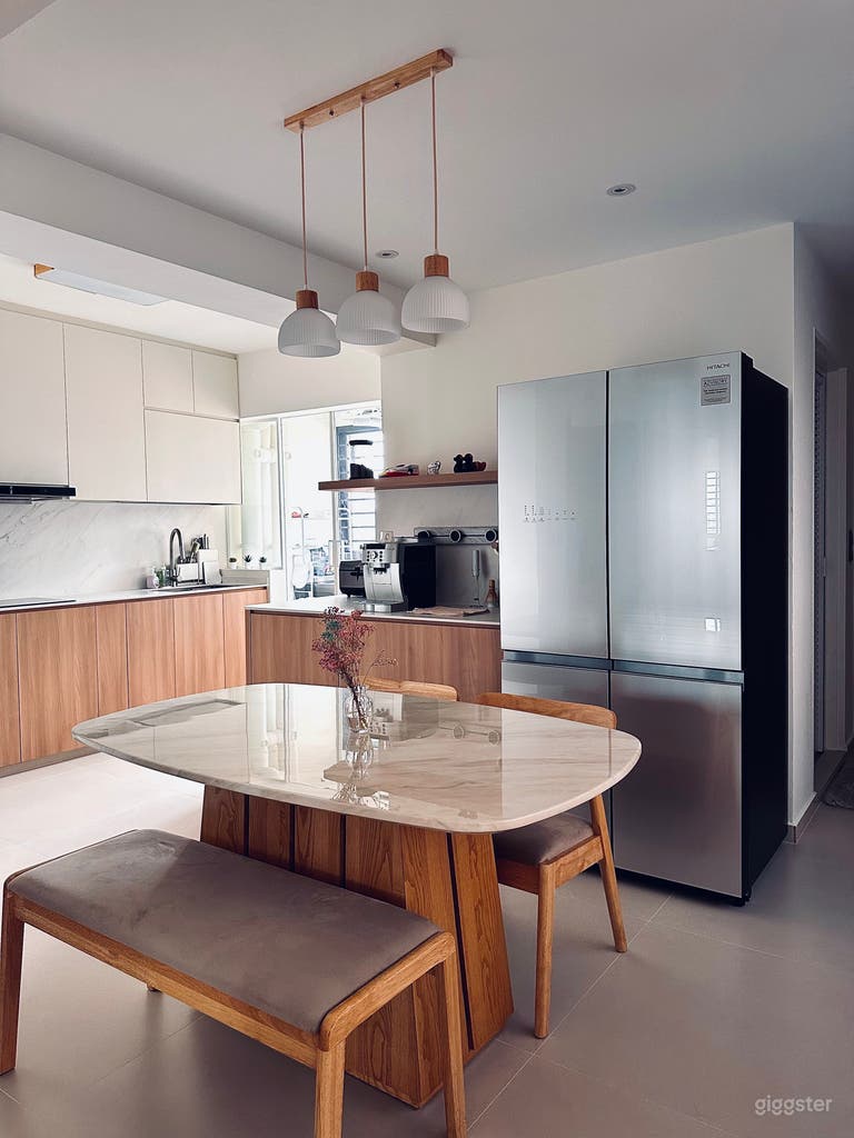  Apartamento suave de 4 habitaciones estilo japandi 
