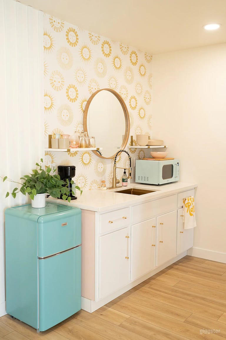  Our kitchenette includes a mini fridge with freezer, microwave and coffee maker.  