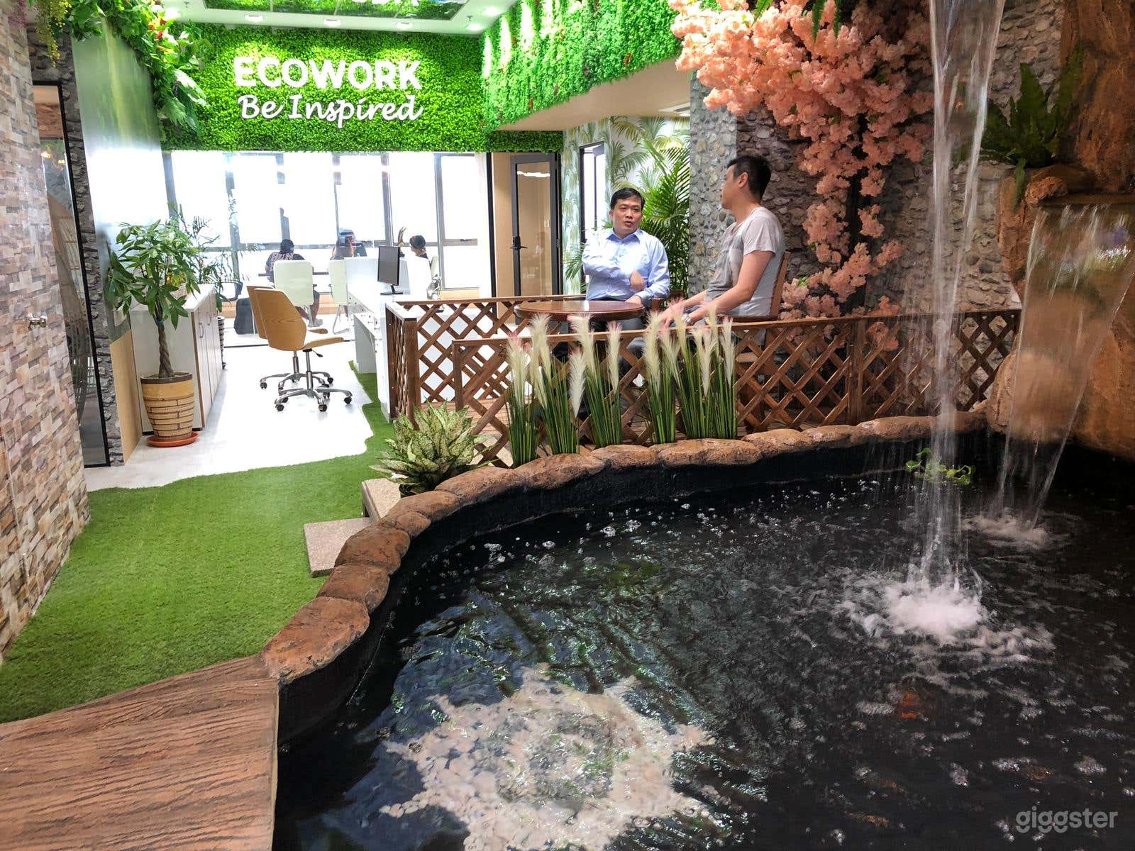 Coworking Office Green Garden Theme Photo 4