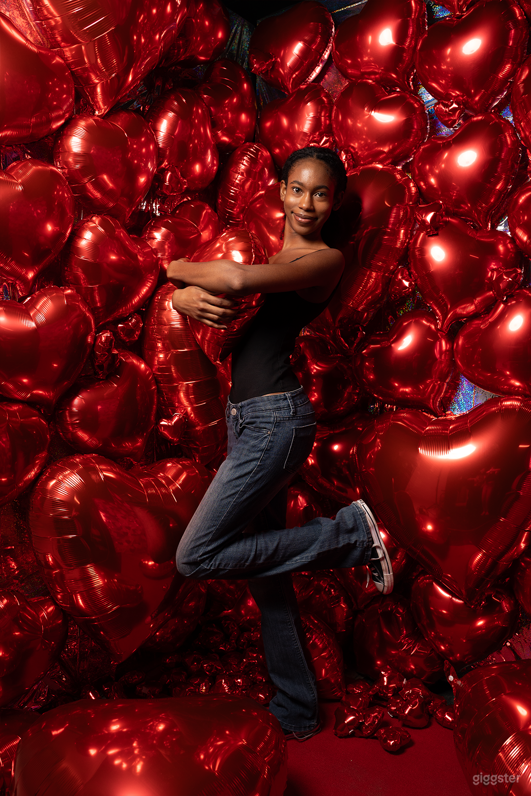 Valentine’s Day | Heart Balloon Installation Studio Photo 2