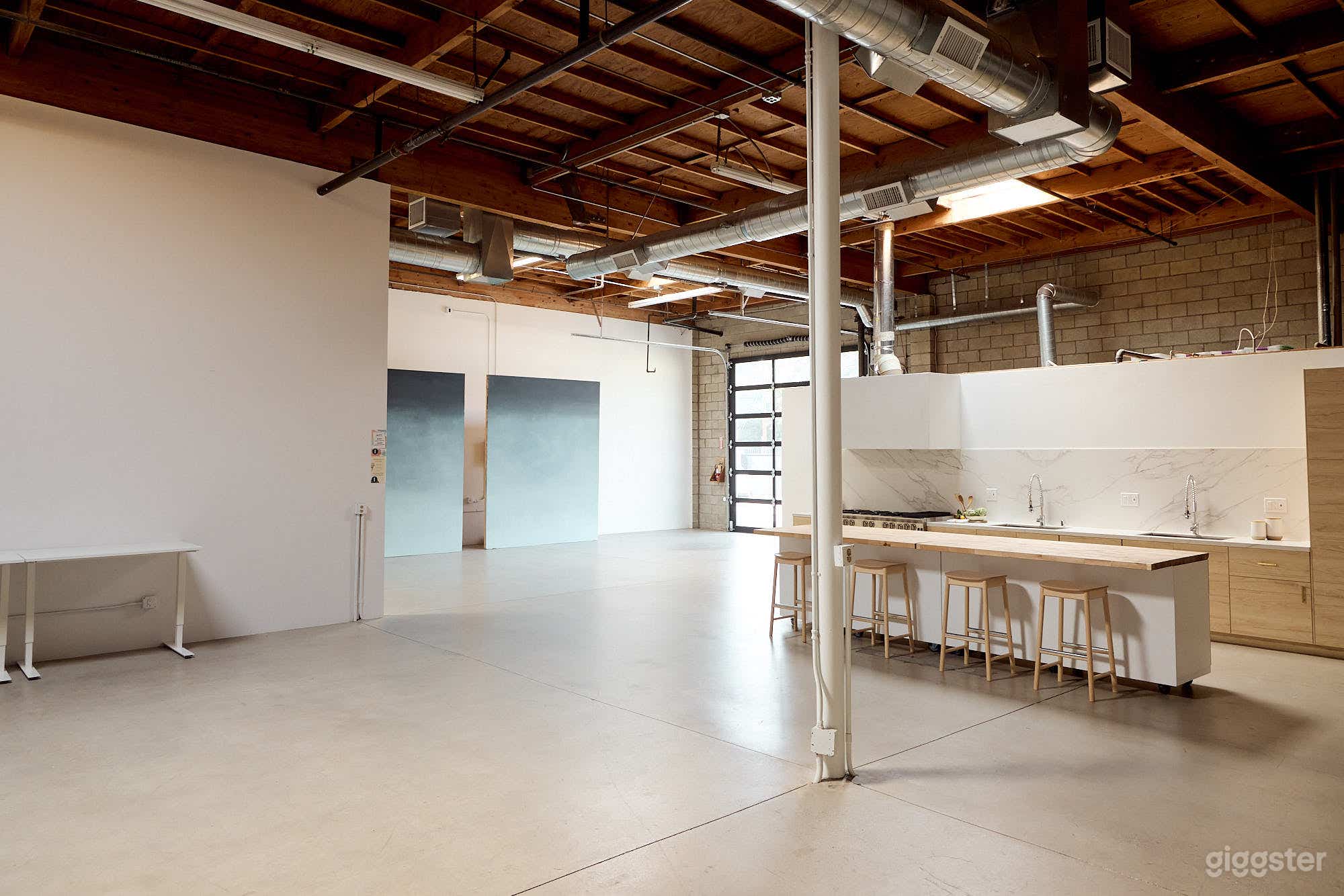 Measuring just over 3,750 square feet with unobstructed 15-foot ceilings and airy natural light, we are designed for large and small photography and film productions.