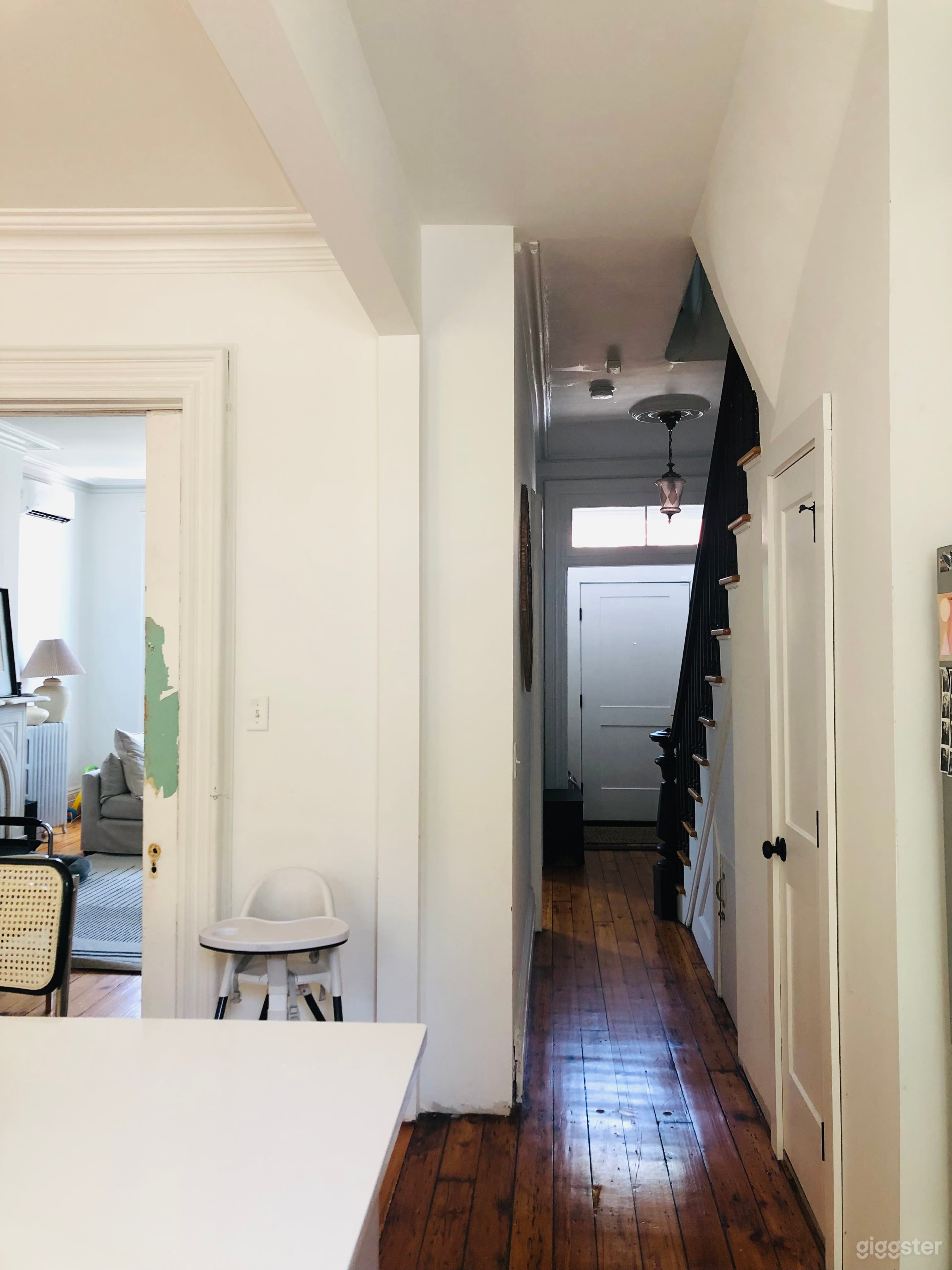 kitchen facing out to hallway