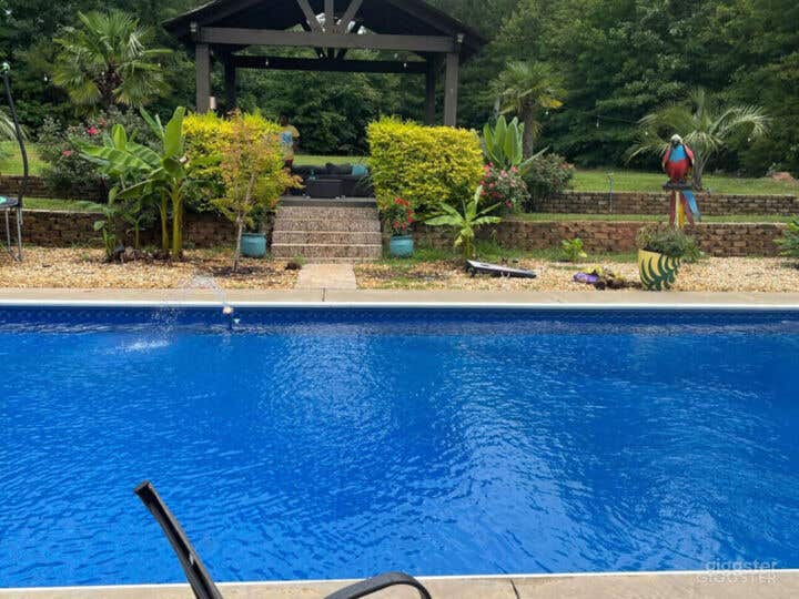Tropical Oasis Pool at Chattahoochee Hills Estate Photo 1