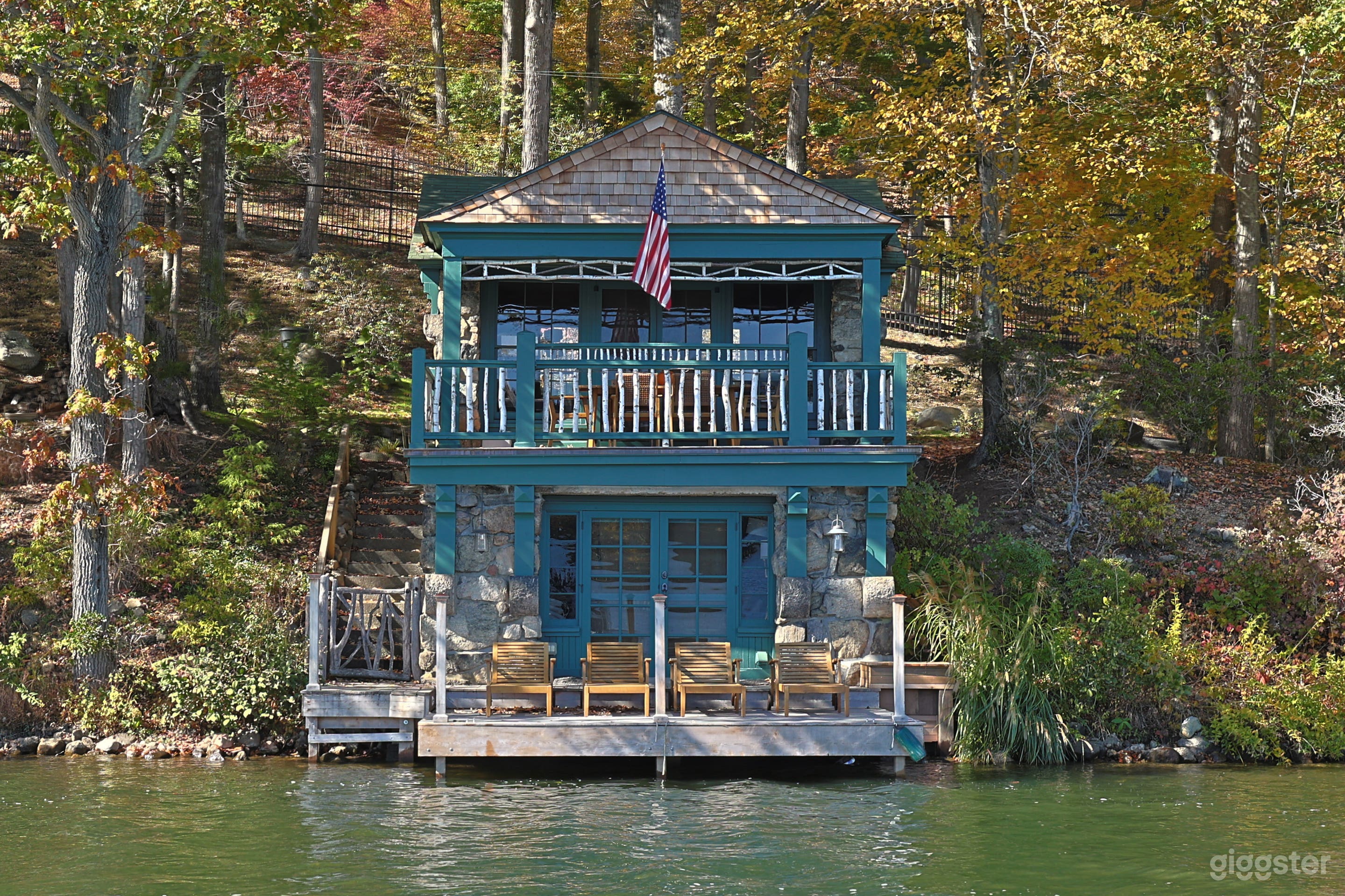 Historic Stone Boathouse on Tuxedo Lake Photo 1