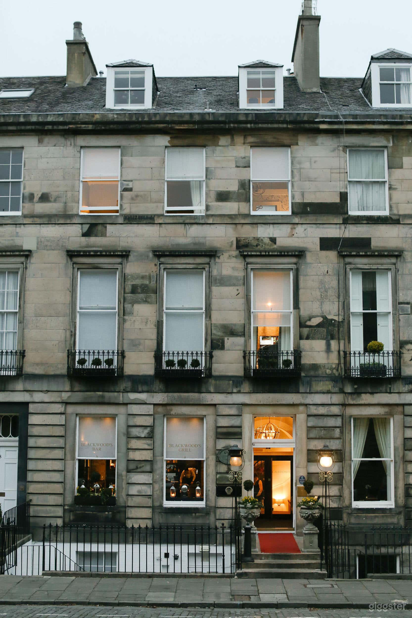 Facade of Nira Caledonia - two townhouses buildings 