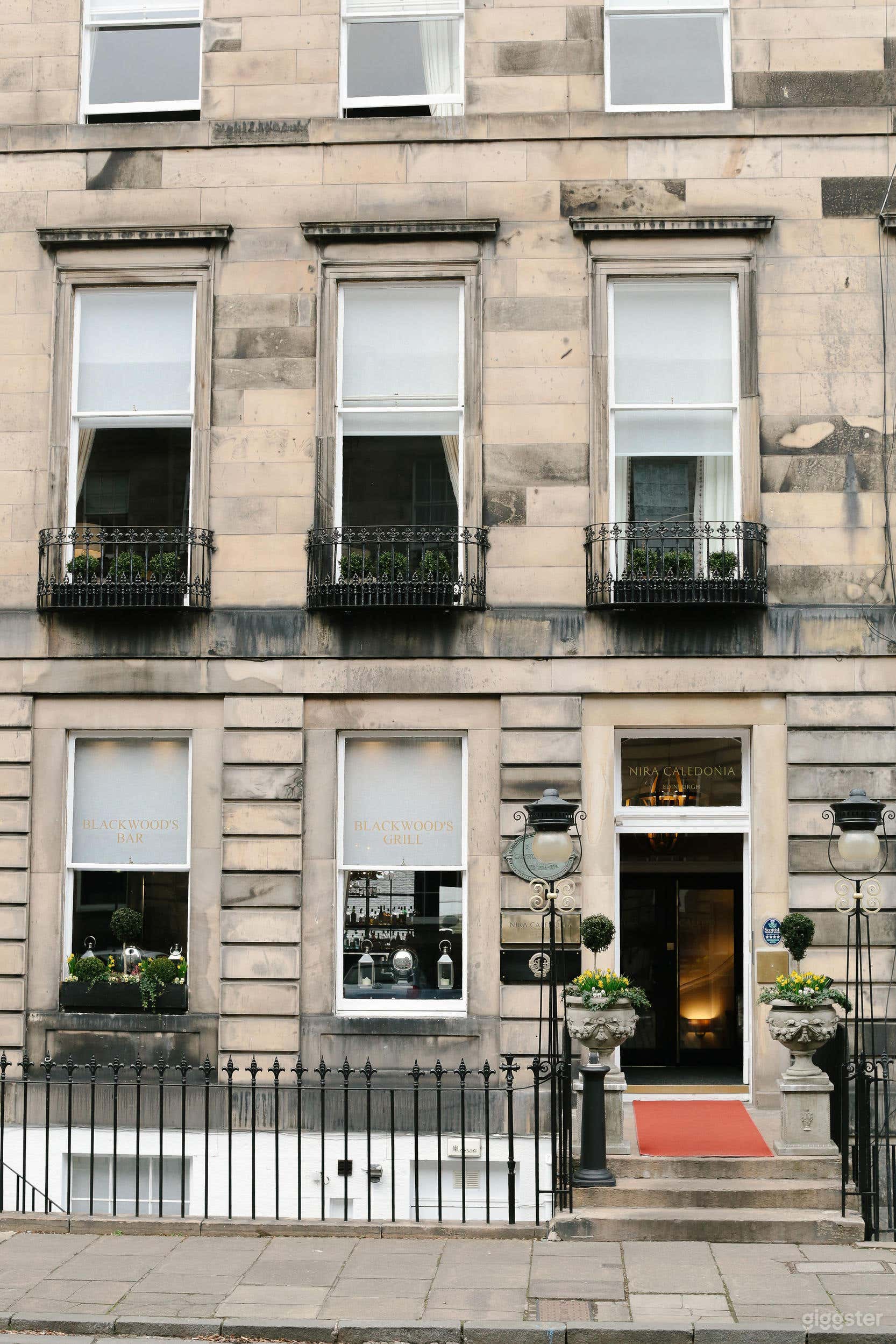 Facade of Nira Caledonia - two townhouses buildings 