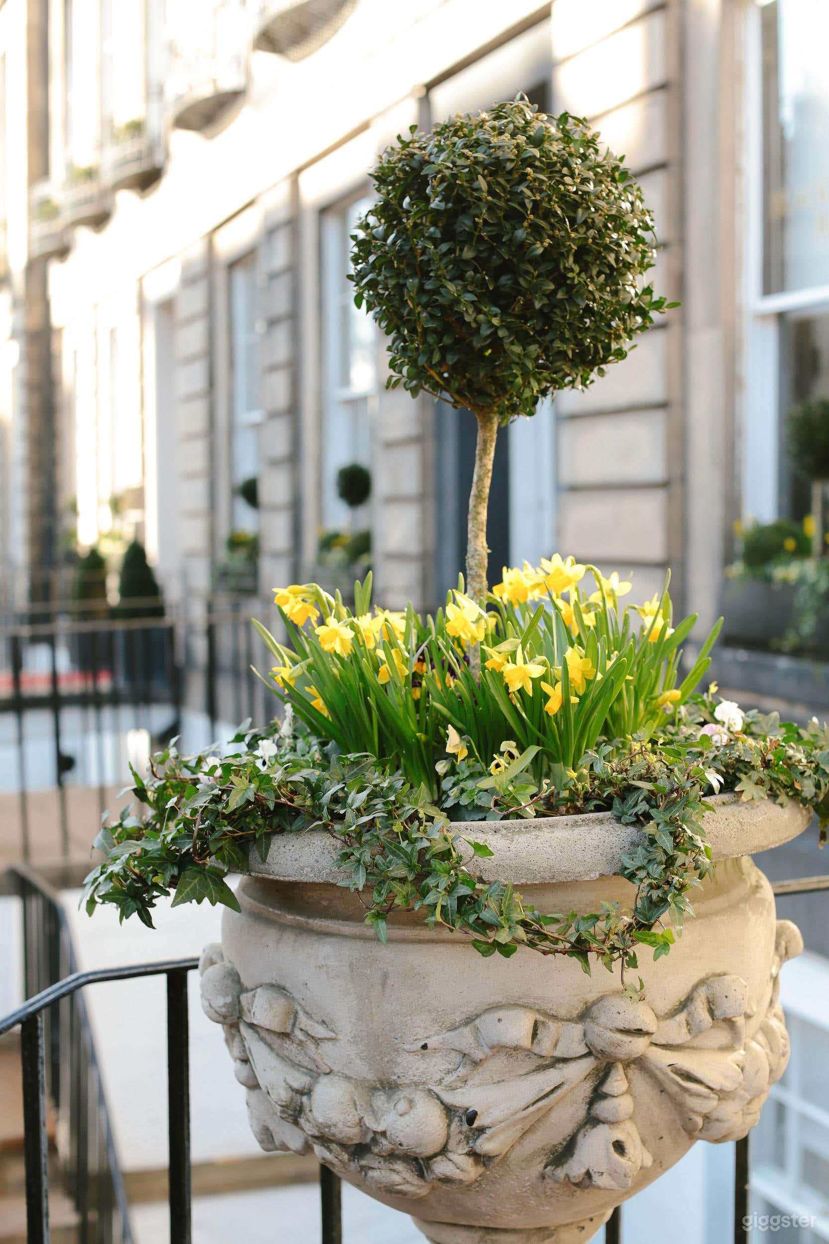 Outside entrance on ground floor 