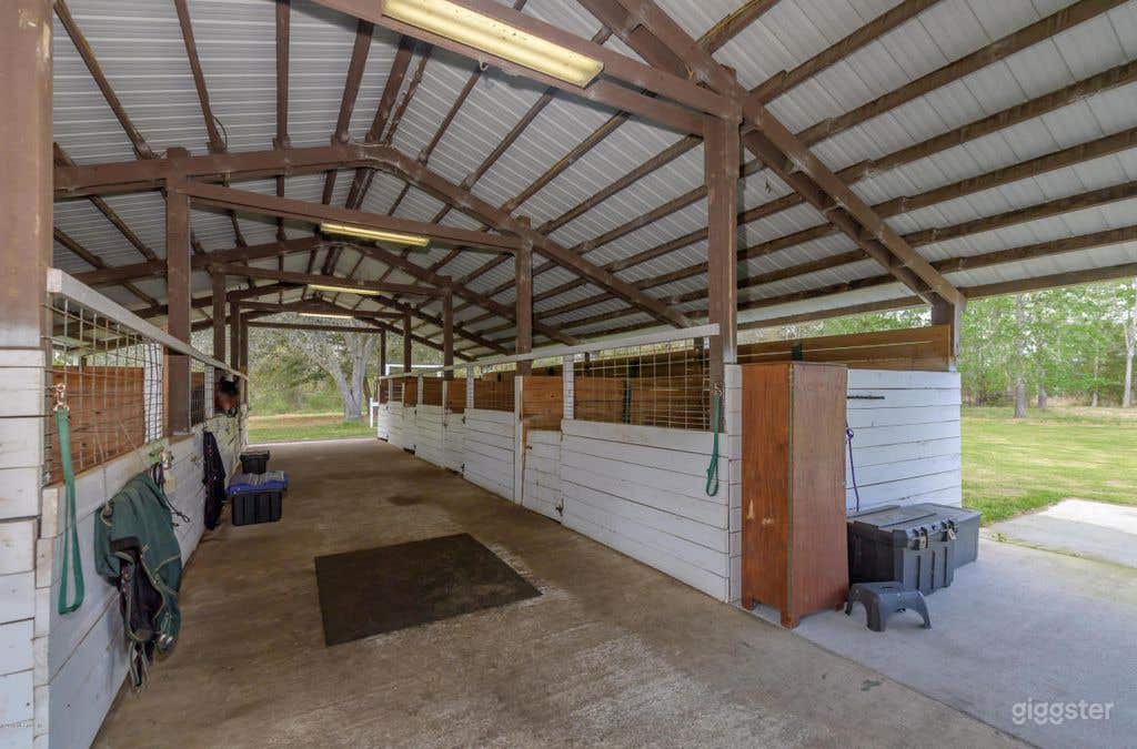 Large horse barn on equestrian farm in NE Florida Photo 2