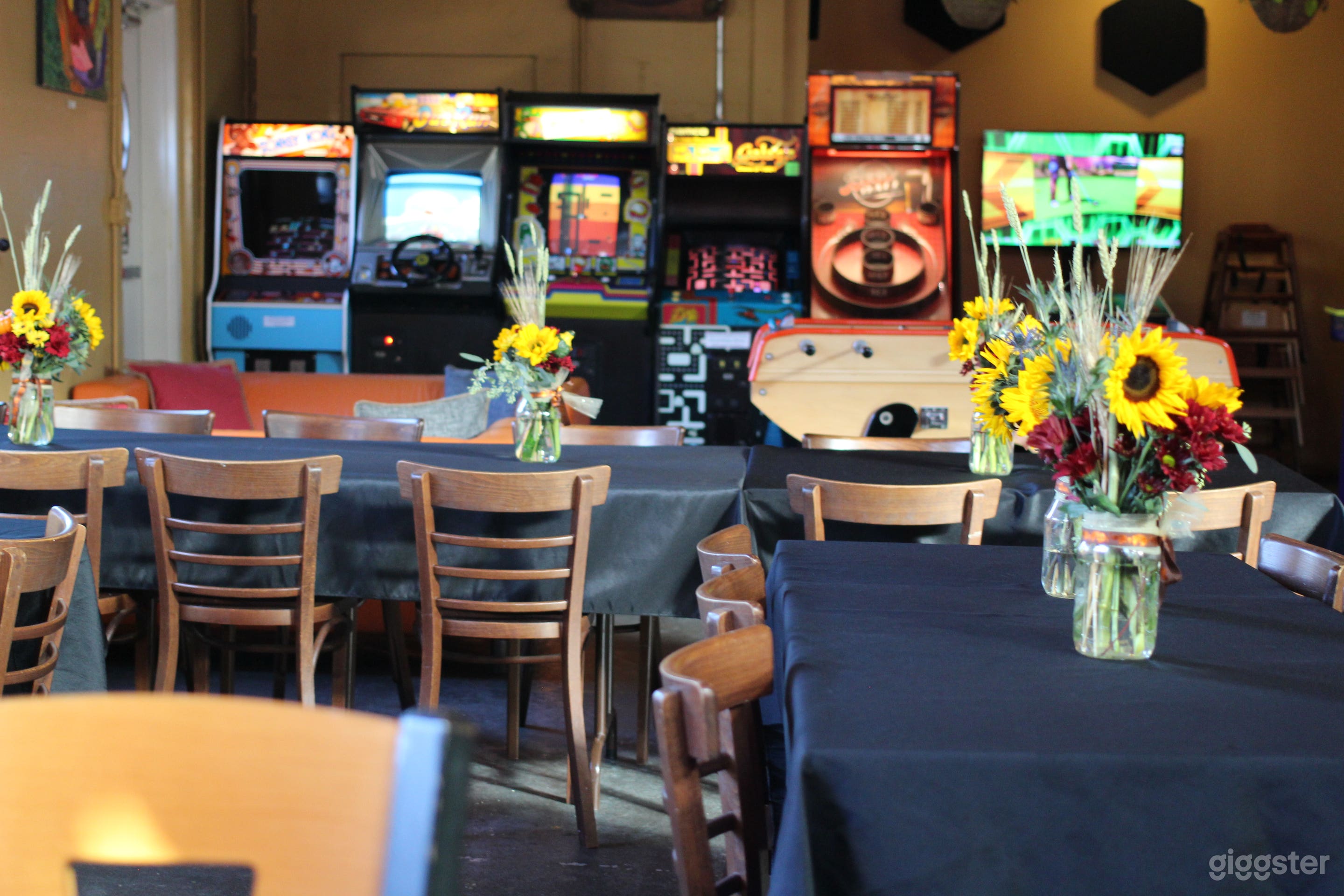 Industrial Space Turned Restaurant + Game Room Photo 4