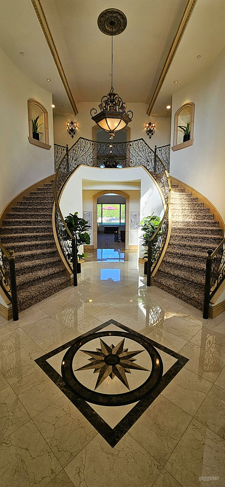  Foyer and entrance. Double Grand Staircase  