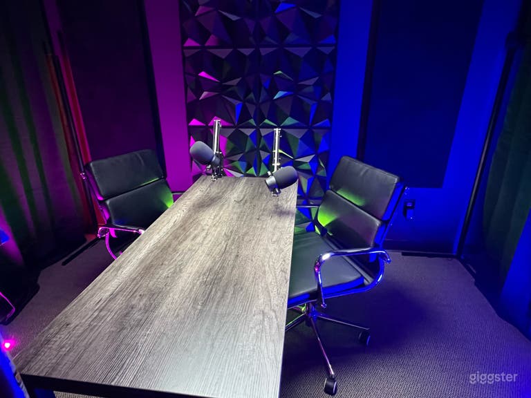  Intérieur du studio de podcast 