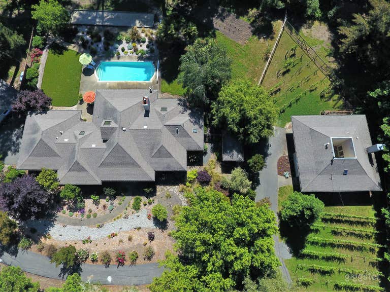  Zegarra Estate aerial view of our 6 acres nature love, ranch life and wine making 