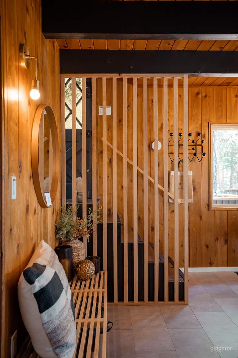  Black A-Frame Mid-Century Cabin in the Mountain 