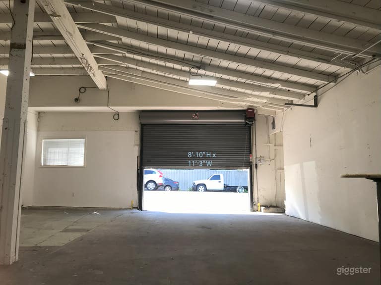  Main Warehouse view East / Rollup Door #1 w Dimensions 