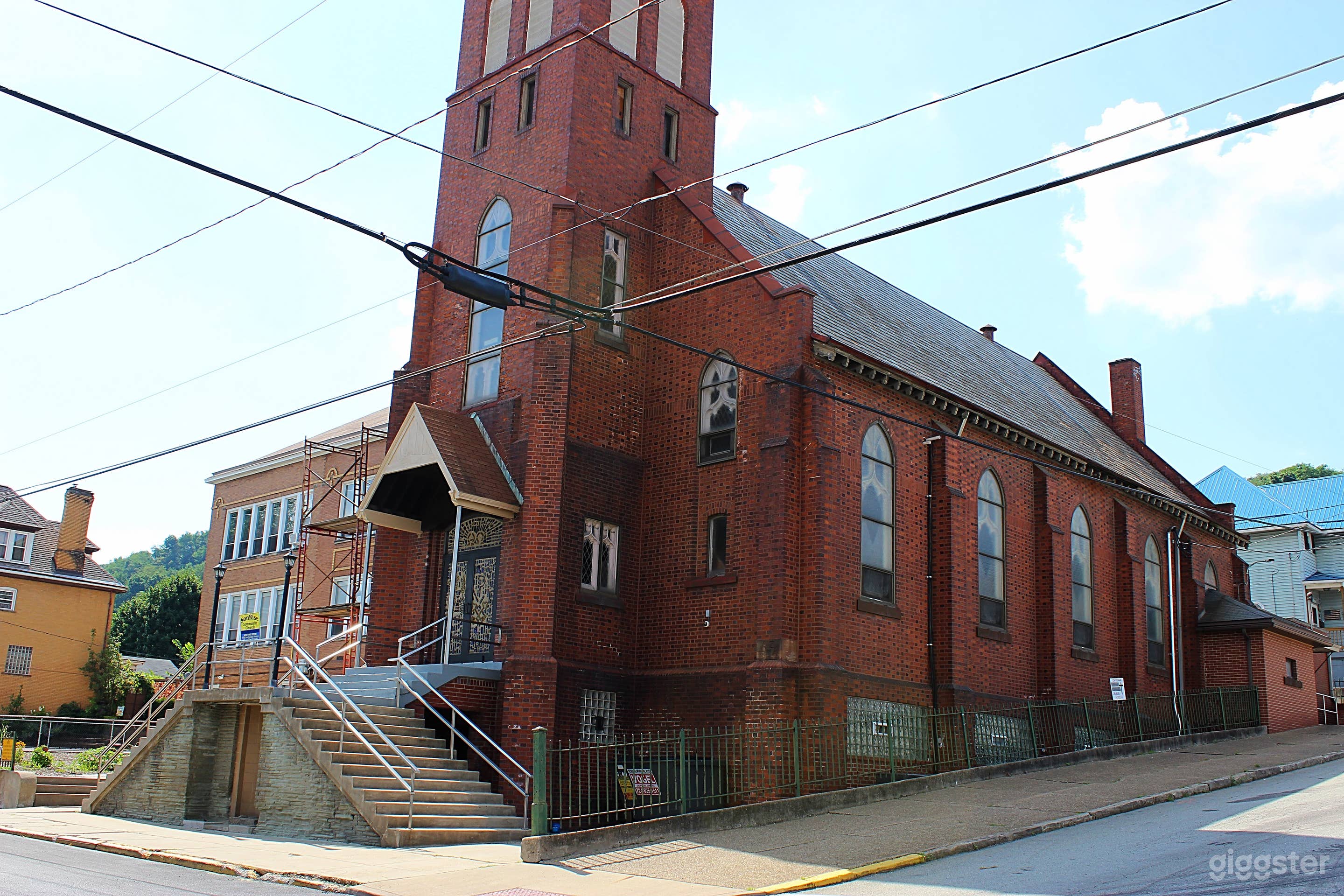 Outside, daytime view