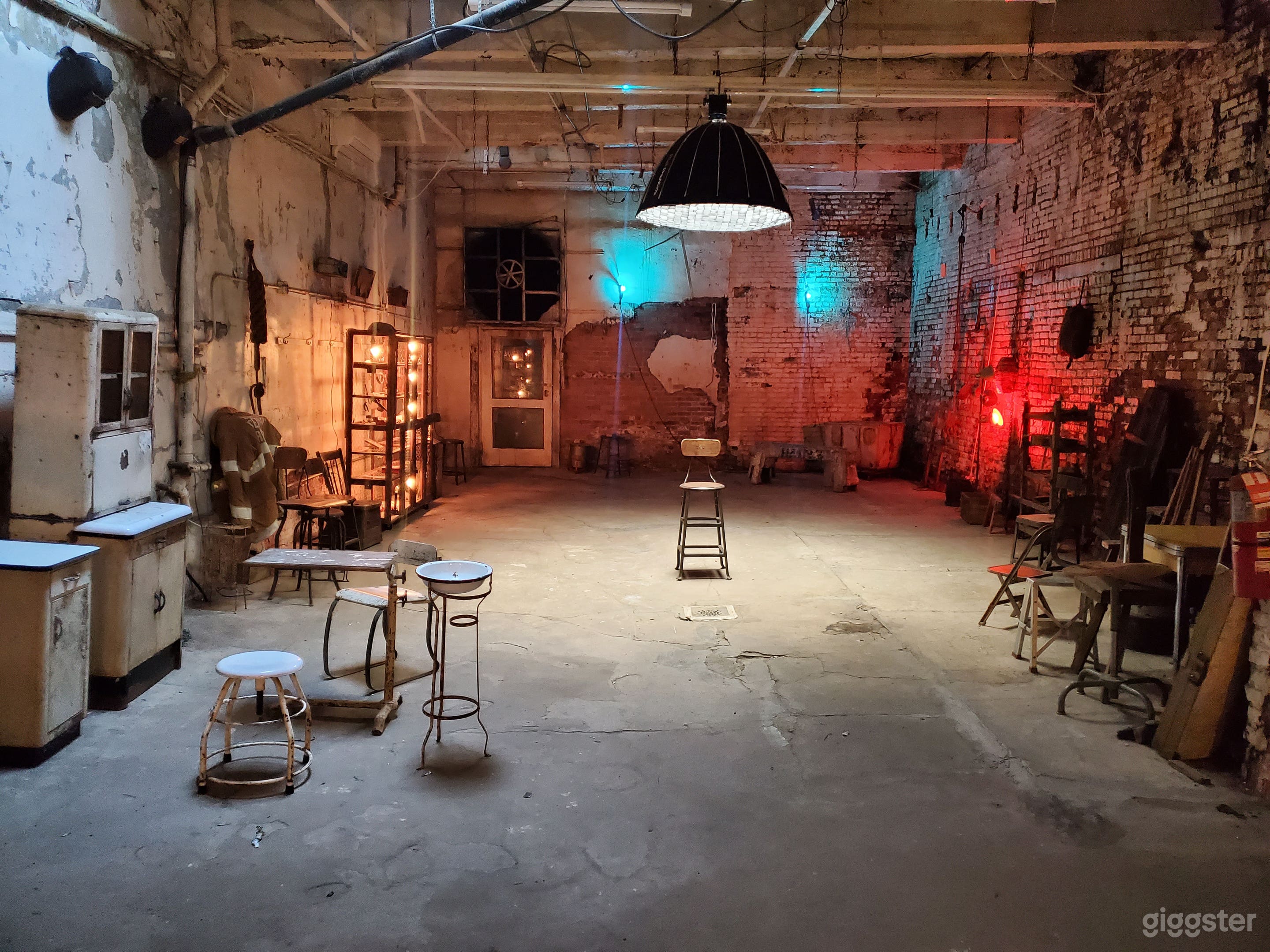 Industrial Factory Loft with Distressed Walls Photo 1