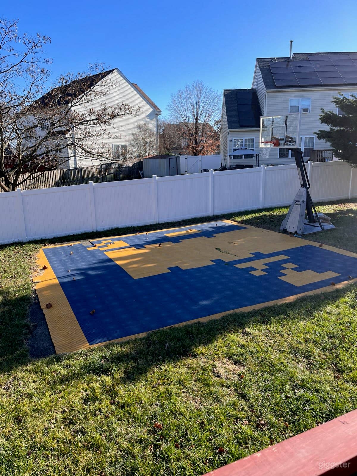 Backyard Half Basketball Court Photo 4