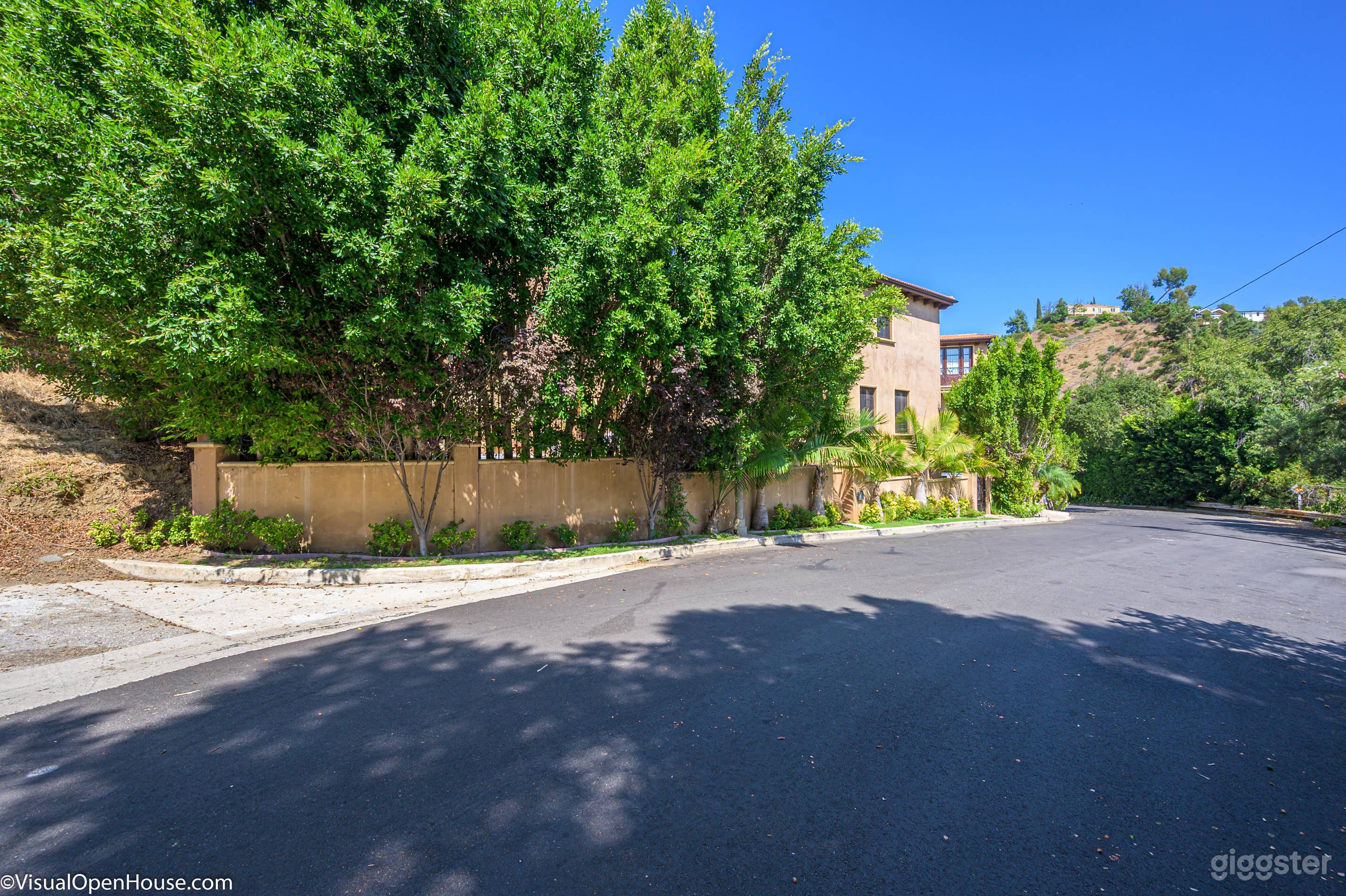 Street in front of home. no home directly across, and ample parking along street