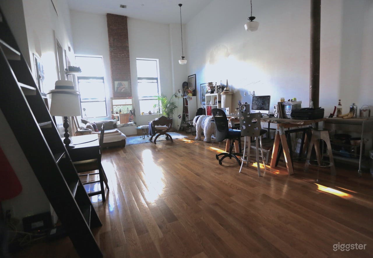 Loft area looking towards windows
