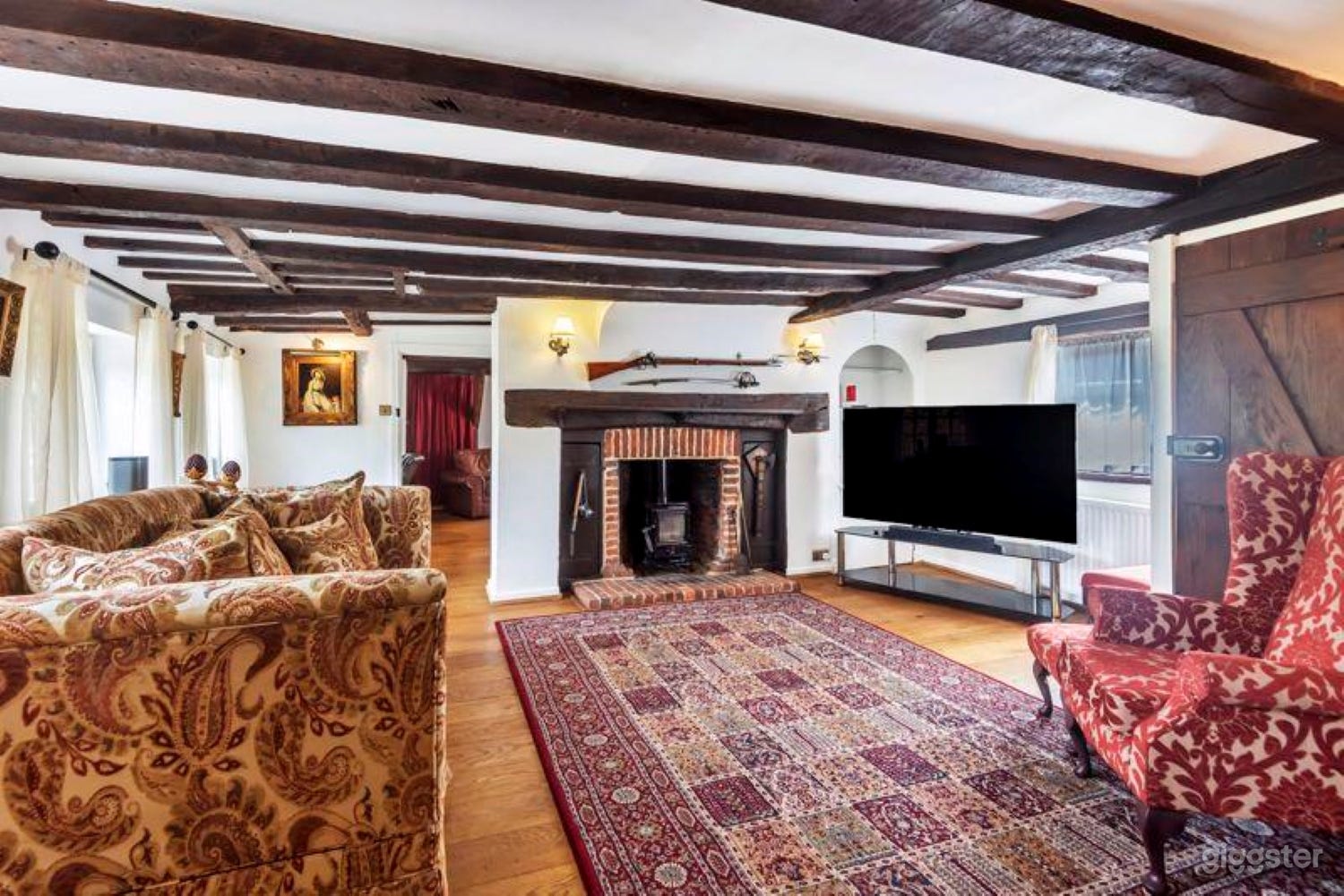 15th Century lounge with original beams.