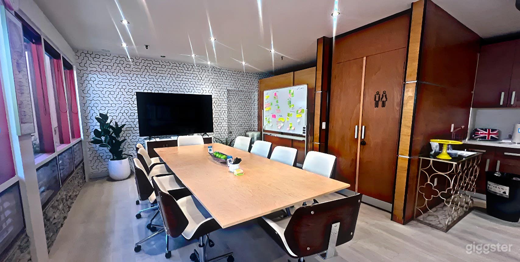 Modern Conference Room with AV &amp; Whiteboard Photo 2
