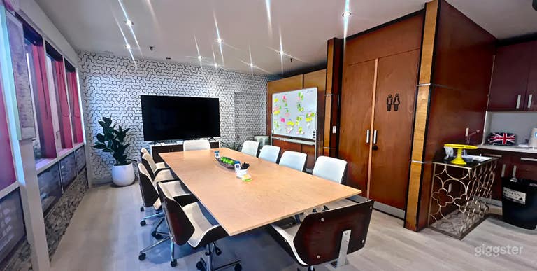  Modern Conference Room with AV & Whiteboard 