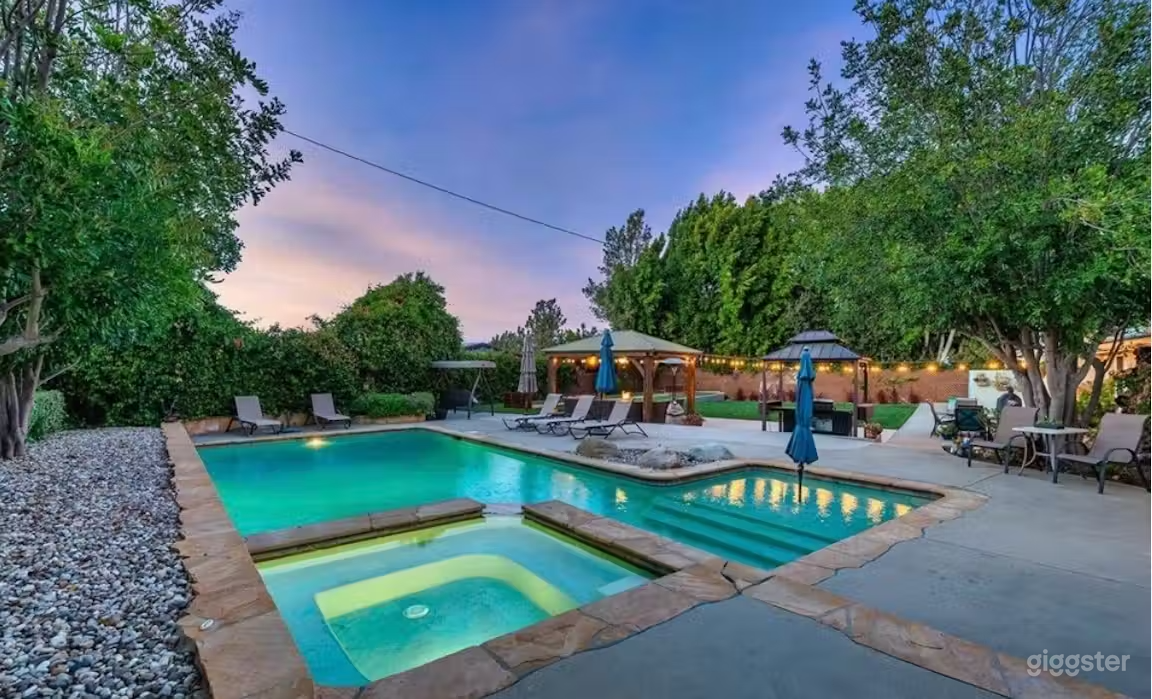 Expansive Backyard Oasis — Pool, Lawn & Cabana Photo 1
