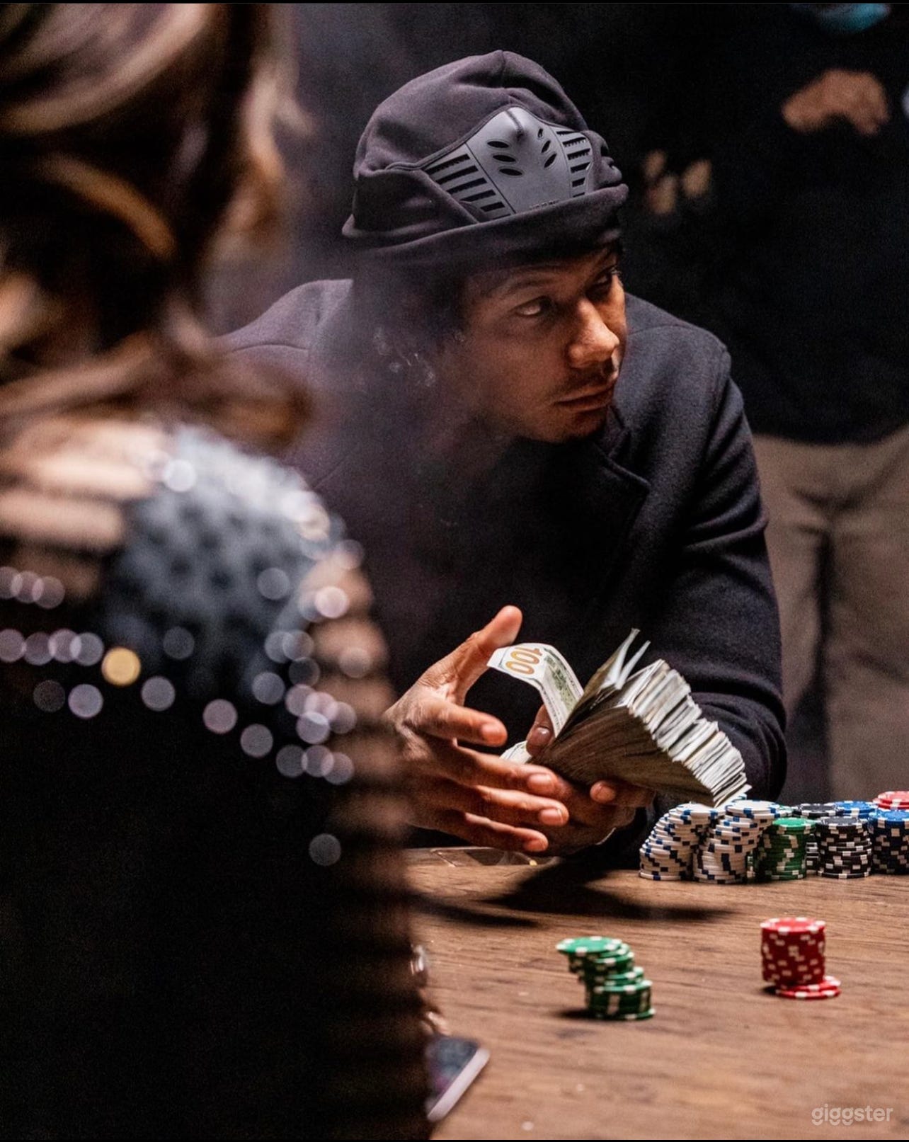 Underground Poker Table Set in Warehouse  Photo 3