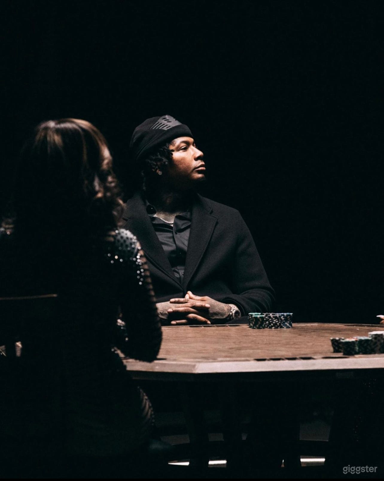 Underground Poker Table Set in Warehouse  Photo 2