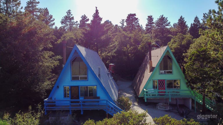  Motel A-Frame único y colorido en Idyllwild CA 