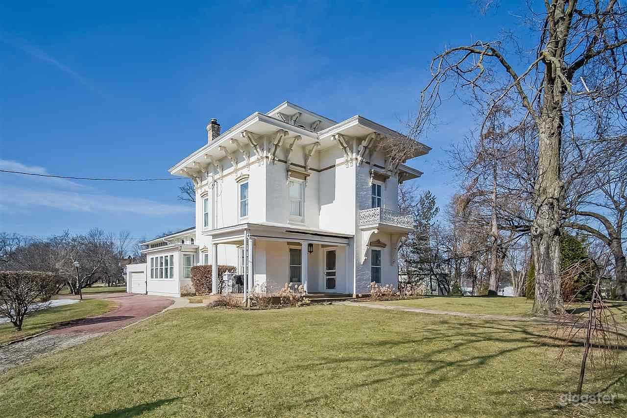 Romantic and Historical Italianate Governor Lewis Mansion
