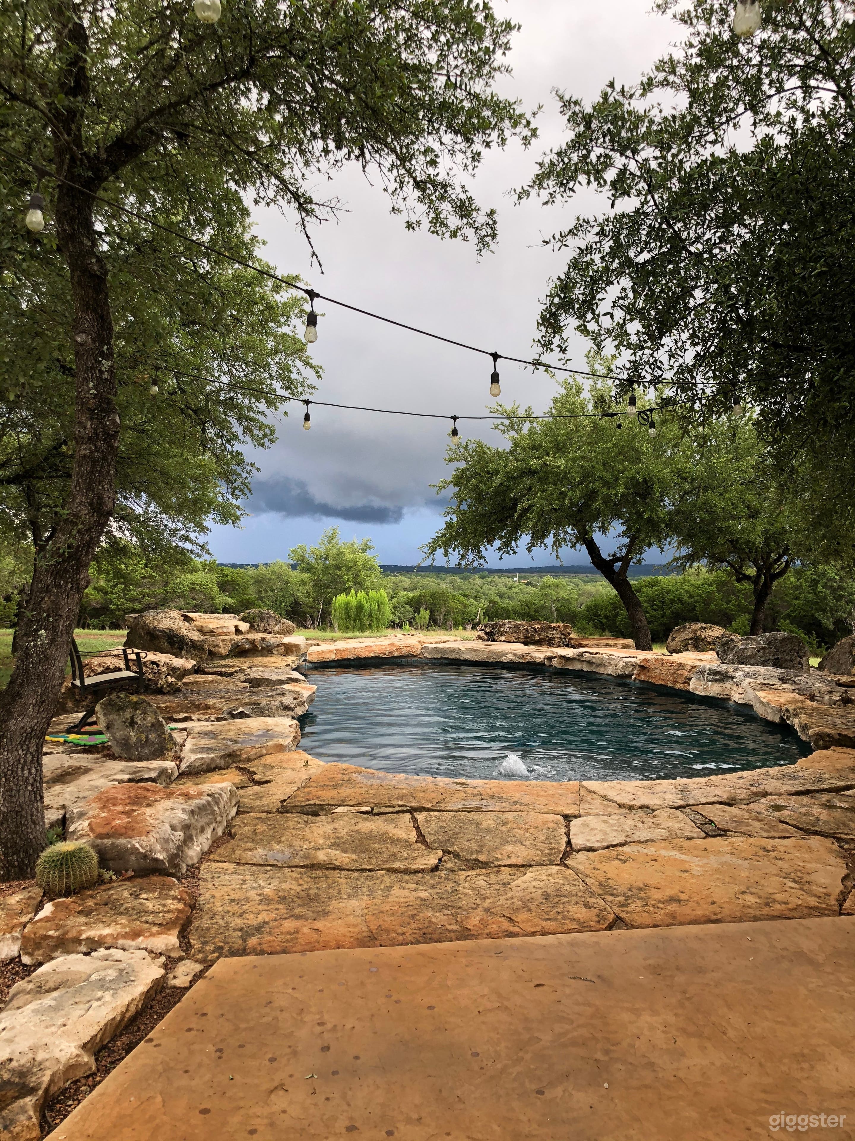 Large Stone Pool with Waterfall 