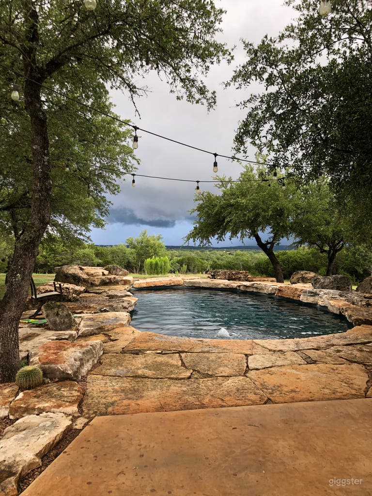  Large Stone Pool with Waterfall  