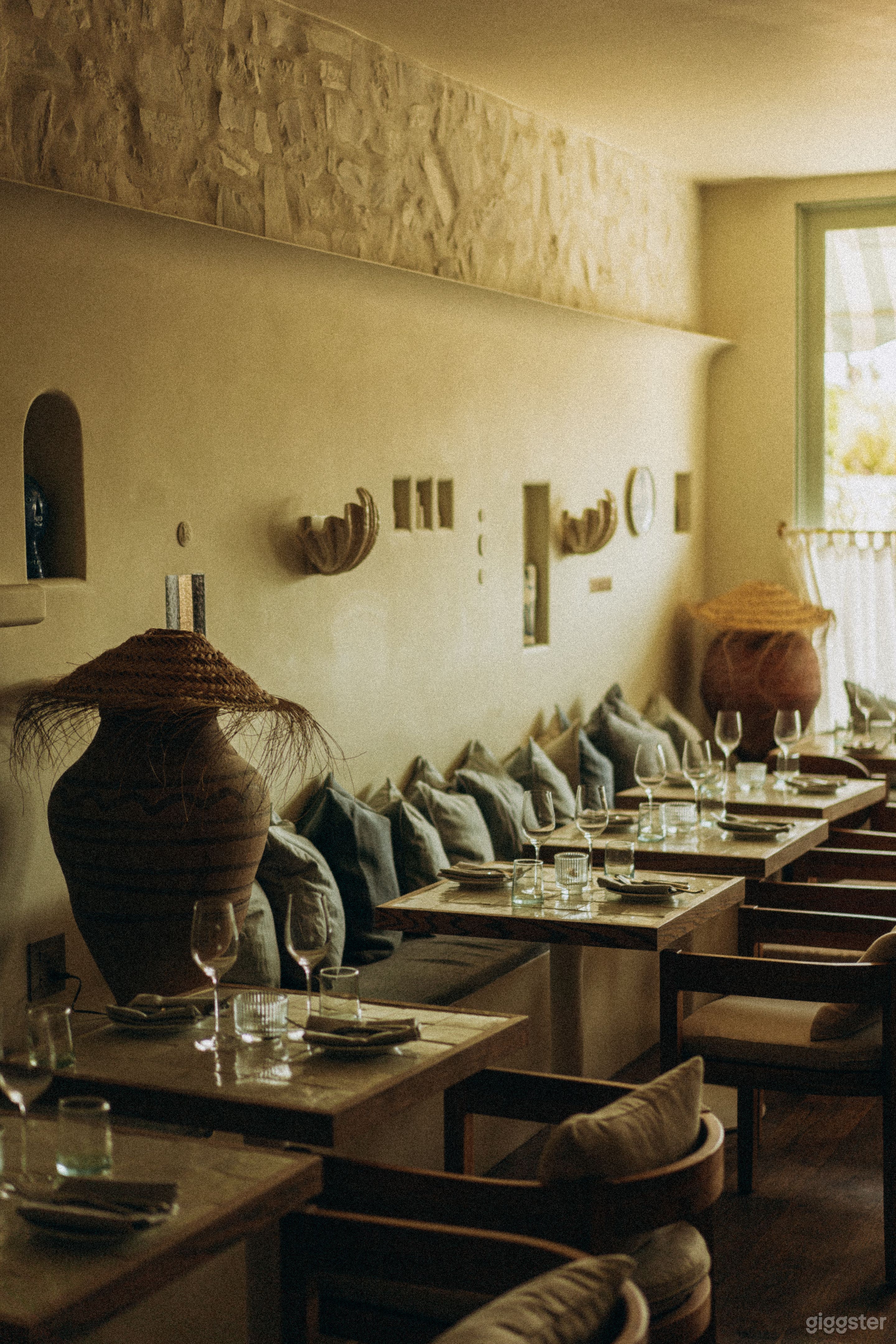 Mediterranean Restaurant with Lush Patio & Sunlight Photo 2