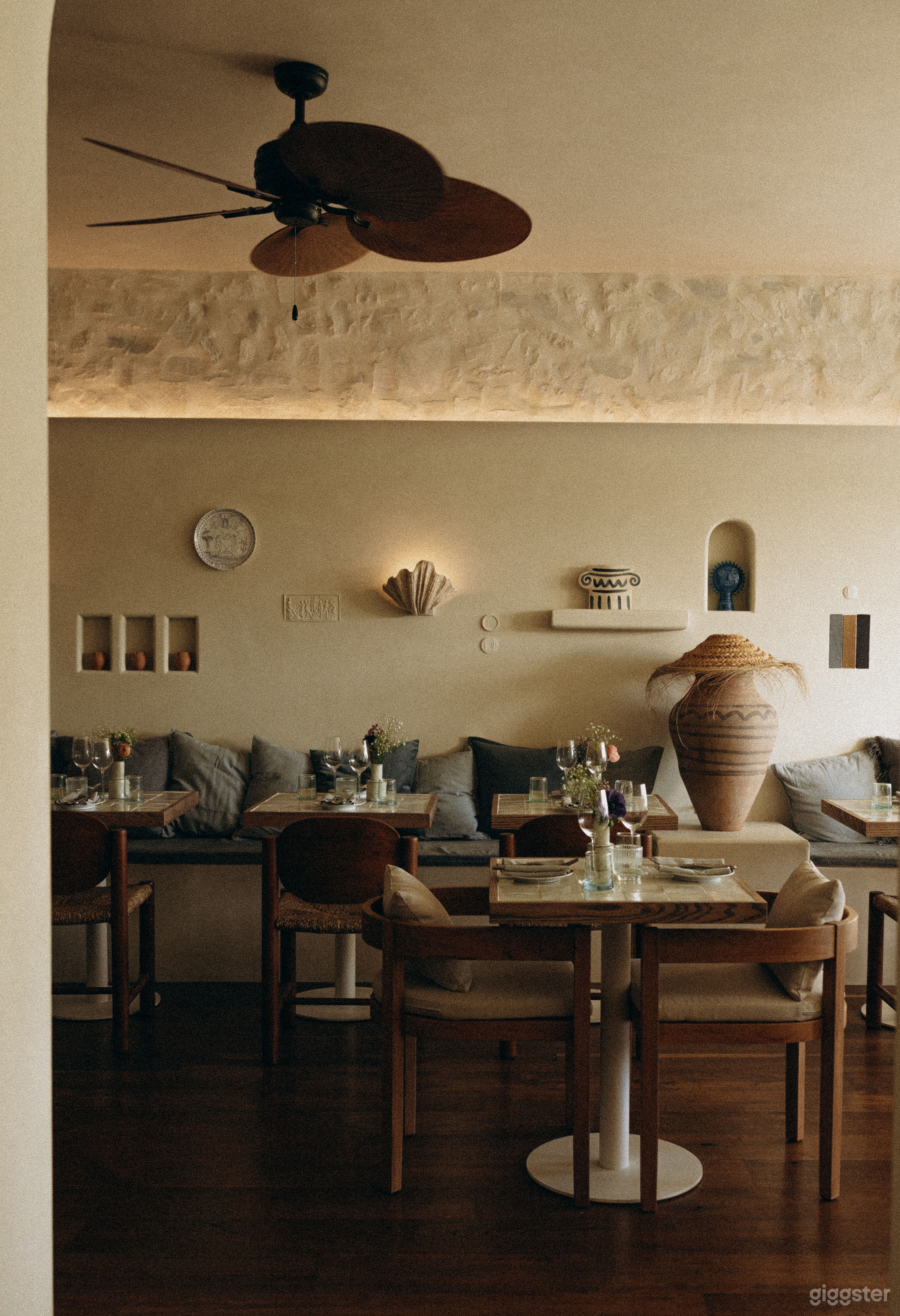 Mediterranean Restaurant with Lush Patio & Sunlight Photo 1