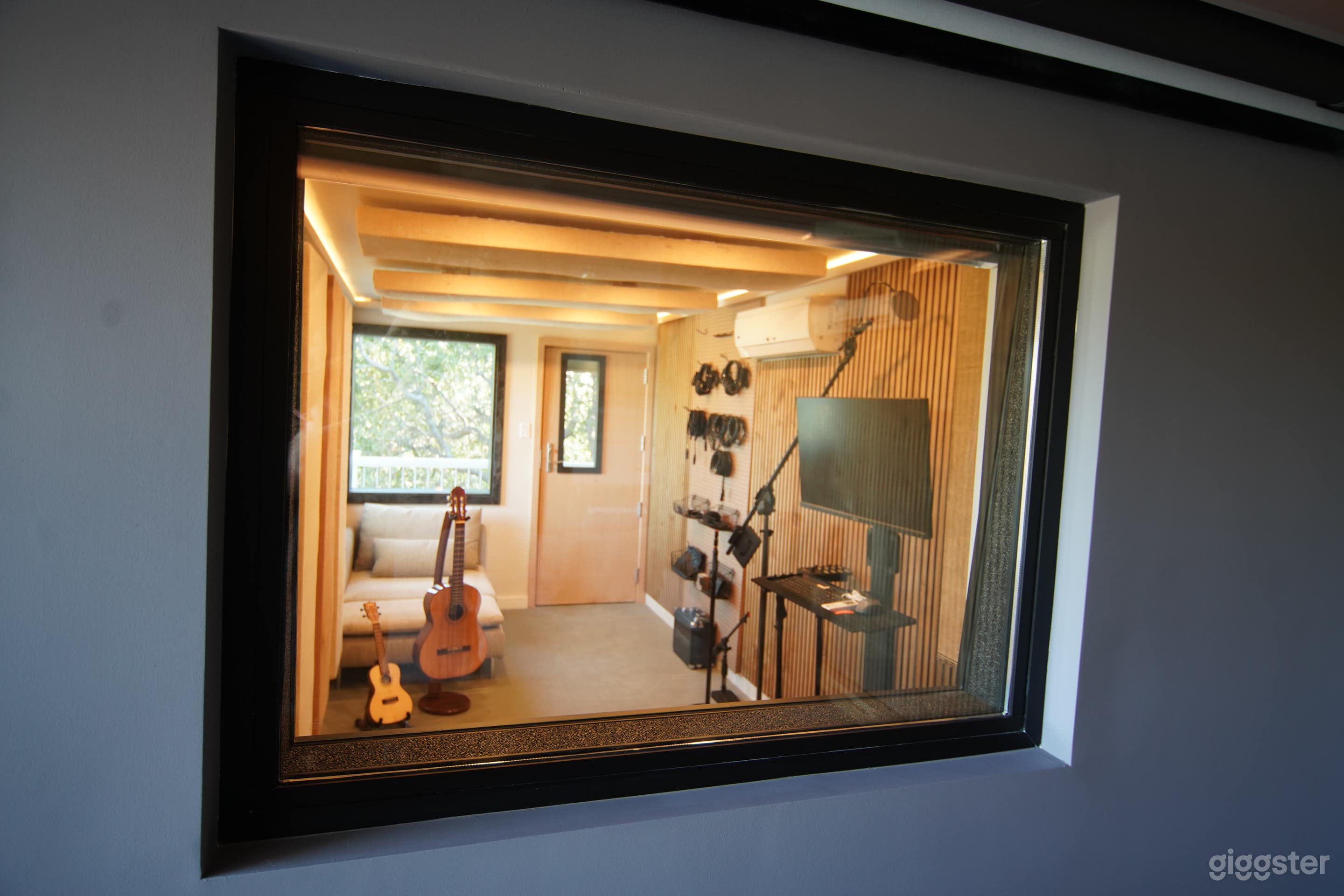 View of Live Room from Edit Room