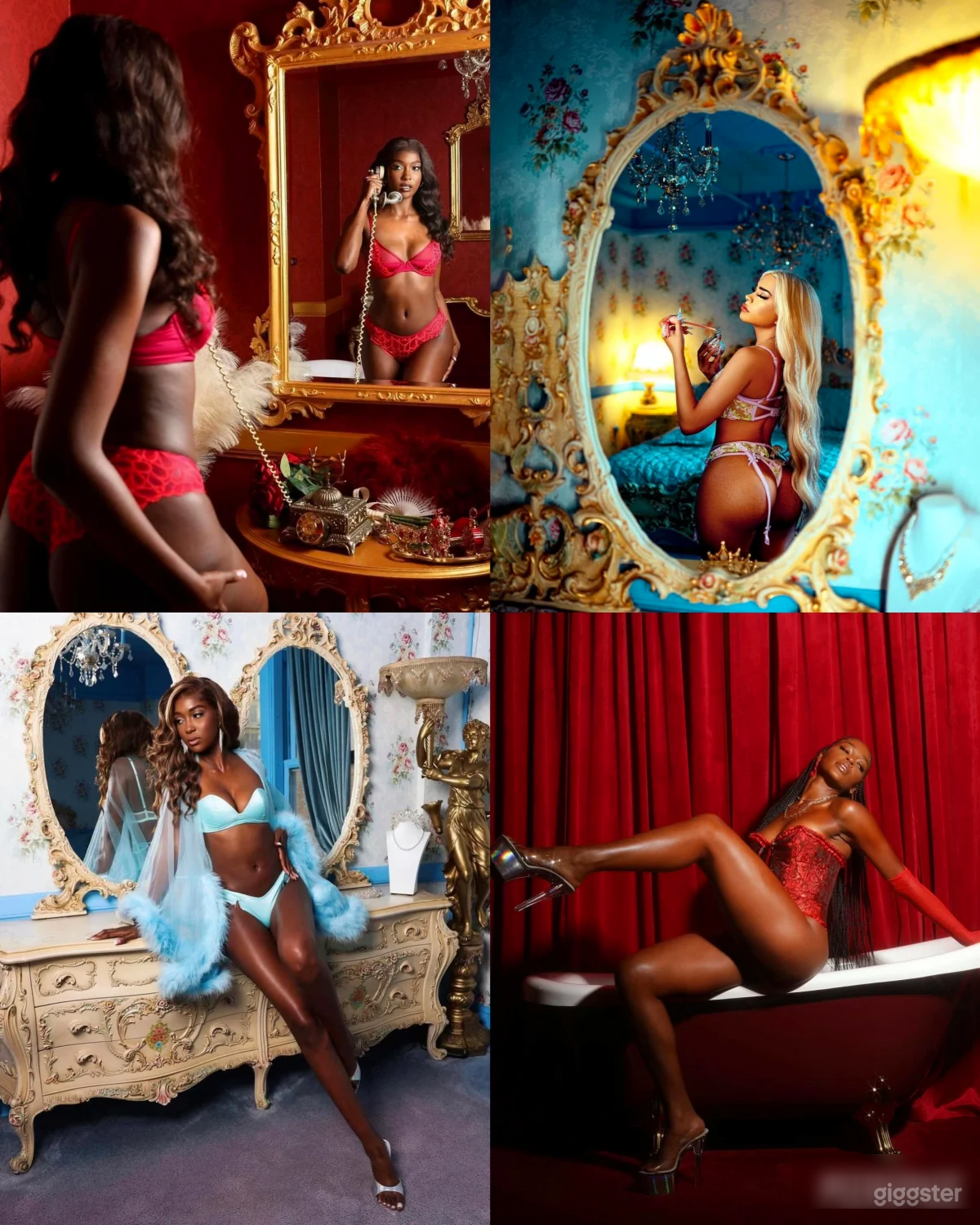 RED &amp; BLUE Luxury 2-Room Suite w/ Bed &amp; Bathtub Photo 2