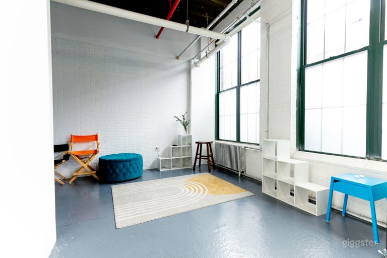  Corner with white brick wall texture 